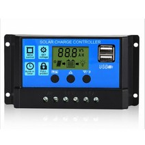 태양열 충전기 컨트롤러 30A 20A 10A 12V 24V 배터리 충전기 LCD 듀얼 USB 태양 전지 패널 레귤레이터 최대 50V 태양전지 충전 제어기|Solar Contr, 1개