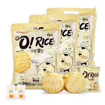 오리온 구운쌀칩 달콤한맛(24p) x 3봉(+밀크츄 2개포함), 1세트