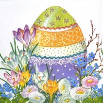 파스텔크래프트 IHR 냅킨아트 L599000 DECORATIVE EASTER EGG 33x33cm 0873, 20매입, 혼합색상