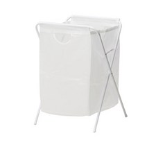 [이케아] JALL 옐 빨래주머니+스탠드/빨래보관함/분리수거함/세탁용품, 색상:화이트_101.718.26