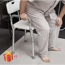 토끼네정원 노인 욕실의자 환자용 목욕의자 높이조절 미끄럼방지 장애인 임산부 샤워 의자 [랜덤선물증정], 1개