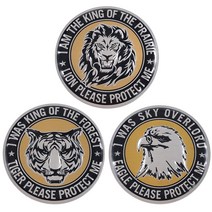 7.5CM 자동차 원형 금속엠블럼 3D 입체 데코스티커, A 사자