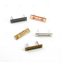 핸드 메이드 금속 라벨 메탈 로고 가방 펀칭장식 가방재료 부자재 도구 옷만들기 액세서리 가죽공방 셀프 DIY 텍 수작업표시, 청동, 1개
