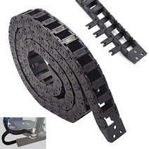 Bilway R18 유연한 드래그 체인 플라스틱 케이블 와이어 캐리어 내부 사이즈 10X15mm 1미터 길이 블랙 오픈 타입 엔더 3 3프로 엔더 3 v2 3D 프린터 및 CN