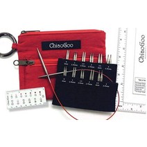 CHIAOGOO 교체 가능한 바늘 팁 트위스트 레드 레이스 미니 스테인리스 스틸 레드 2-3.25mm 바이오더