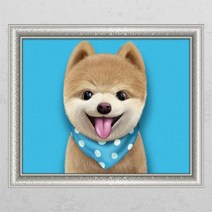 [바보사랑] 포메라니안일러스트_창문그림액자[꾸밈], 타입선택:B타입외부창문형
