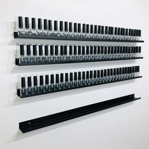 선반킹 네일선반 폭이좁은 철제 피규어 선반 벽선반, 블랙무광 1200mm