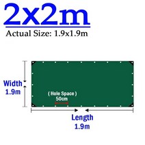 어닝 0.35mm 녹색 PVC 코팅 방수포 야외 캠핑 텐트 캔버스 정원 식물 창고 커버 자동차 천막, 13 2x2m