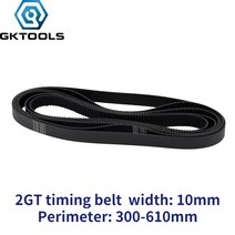 C-20 3d 프린터 벨트 gt2 너비 10mm 폐쇄 루프 고무 2gt 타이밍 길이 300 320 350 360 376 380 400 500 600 610mm, 1개, 2gt-600mm