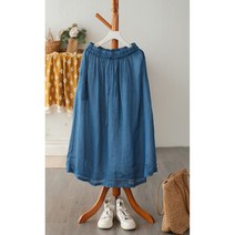 CCuipu리본 스커트 오버핏 코튼 원피스