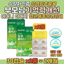 일약약품 은행잎 프라임 징코 플러스 부모님 영양캡슐 비타민 셀레늄 나이아신 아연 망간 구리 미네랄 에너지 대사 면역력 증진 뼈형성에 좋은 기억력 혈행 개선 어머니 아버지 영양제