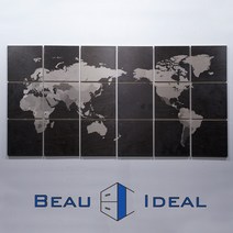 BIWS01 대형 나무 세계지도 액자 / 로비 벽장식 / 로비장식 / 사무실 벽장식 / 로비인테리어 / 회사로비 / 회사로비장식 / 사무실인테리어 / 로비벽인테리어 / 회사인테리어, 블랙and내츄럴