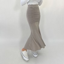 메이블 / 골반부자 더블 셔링 밴딩 머메이드 롱 스커트 5color