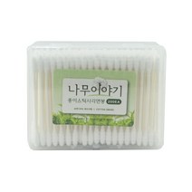 1+1 영스타 나무이야기 종이스틱 사각 면봉 200P, 4개