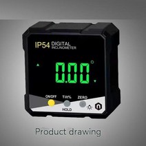디지털수평계 레이저수평기 4x90 도 경사계 전자 레벨 박스 Ip54 Lcd 화면 자기 디지털 디스플레이 각도기 베벨 게이지 미터 각도 파인더, [02] yellow, 02 yellow