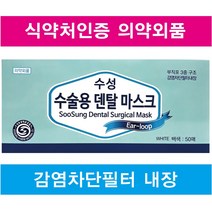 식약처인증 의약외품 덴탈마스크 50매(화이트), 50매, 1팩, 화이트