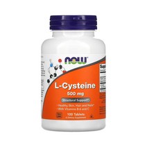 NOWFoods 나우푸드 L 시스테인 500mg 100정 비타민C 비타민B6, 1개