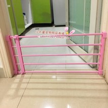 고양이 방묘창 출입문 칸막이 방묘문 울타리 안전문 현관문, 핑크높이 42cm