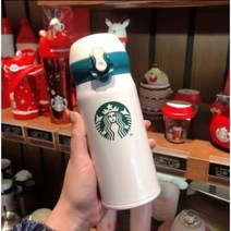 스타벅스텀블러 스타벅스미니보온병 스타벅스텀블러, 03.화이트 그린 350ML