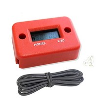 Motorcycle Hour Meter LCD Digital Moto Ski Timer Accumulator Tachometer for Racing Car Working Gauge, 01 주황색