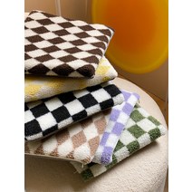 체커보드 방석 뽀글이 양털 다이아몬드 체크무늬 방석매트 6 colors