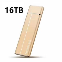 100% 오리지널 고속 16TB 4TB 2TB SSD 휴대용 외장 솔리드 스테이트 하드 드라이브 USB3.1 인터페이스 노트북용 모바일, [32] 16TB Gold
