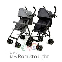 웰본 로브스또 뉴로브스또라이트 초경량유모차 휴대용유모차 휴대용 유모차, 뉴로브스또1단유모차(차콜블랙)