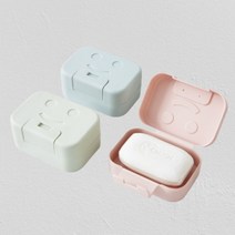 휴대용비누케이스 여행용 캠핑용 비눗갑 받침대 목욕탕 비누보관함 여행필수품, 블루