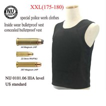남자 호신 용품 방탄 조끼 매우 편안한 경량 은폐 내부 부드러운 경찰 수준, 35.4pc bulletproof - 3XL