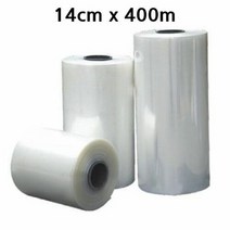 PVC 원통형 수축비닐 0.03mm 14cm x 400m 1롤, 1개, 단일 길이