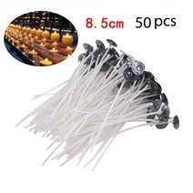 향초만들기나무 왁스 심지 브래킷 금속 홀더 50 개/100 개 양초 향 만들기 도구 용품, 02 50pcs 8.5cm