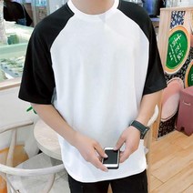 바보사랑 남자 봄 여름 데일리 나그랑 티셔츠.옷자락(무료배송)