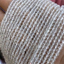 2 3 4 MM 블랙 화이트면 처리 된 천연 보석 스톤 미네랄 비즈 루즈 스몰 시드 크리스털 쿼츠 스페이서 쥬얼리 만들기, 3mm About 130pcs, NO.10 Topaz