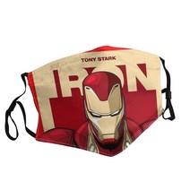 Superhero Ironman-01 성인용 인쇄 마스크 일본 만화 영화 방진 빨 조절 가능
