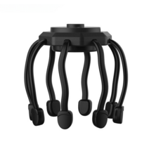 전동 두피관리기 문어 머리 지압 케어 관리 기계 3모드, 블랙, 1개