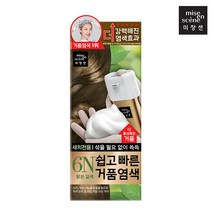 미쟝센 쉽고 빠른 거품 염색약(6N 밝은갈색), 없음, 1개