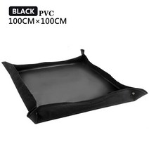 화분 30-75cm 심기 매트 pe 원예 potting mats 재사용 가능한 정원 이식 패드 방수 식물 reppotting mat 패드, PVC 검정 100x100cm
