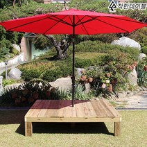착한테이블 전문목수 방부목 야외 평상 특대형 파라솔 별매 가로1800* 세로2370, 방부목 특대형 1800x2370x400 도토리색
