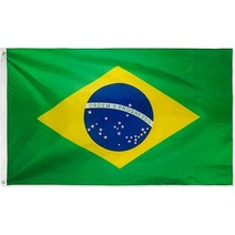 3x5 ft 브라질 br 브라질 국기 배너 거치대 국기 깃발, 60x90cm