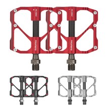 PROMEND 초경량 알루미늄 카본 페달 MTB 산악용 로드용 일반 생활용, 1set, MTB용(레드)