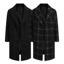 제이제이옴므 제이제이옴므딧튼 오버핏 체크 롱코트 J104BS1CT244