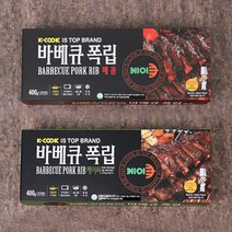 [케이쿡] 바베큐폭립 400g × 1팩 + 매콤폭립 400g × 1팩, 상세 설명 참조