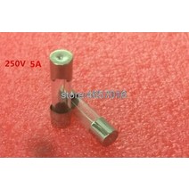 유리관 휴즈 20 개몫 빠른 빠른 타격 유리 튜브 퓨즈 5x20mm 250v 5a f5al250v