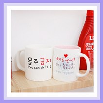 밤이봄이 주문제작머그컵(무료인쇄) 어린이날선물 어버이날선물 스승의날선물 생일선물, T40_음주금지(블루머그), 1개