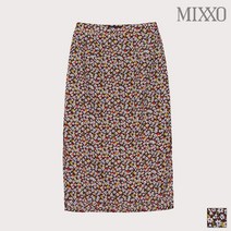 미쏘 잔꽃 프린트 H라인 롱 스커트 MIWWH9822S