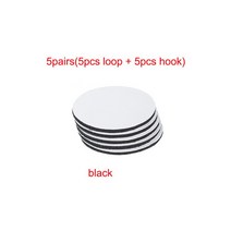 Self adhesive Fastener Dots Household antiskid sticker Hooks and Loops Sofa carpet Velcros HK-148, 02 5 pairs black_01 60mm