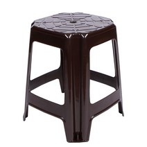 지오리빙 플라스틱 간이 의자, 사각(브라운)