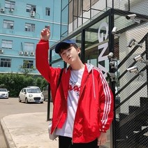 [디바옴므] 래글런 트랙 후드 자켓