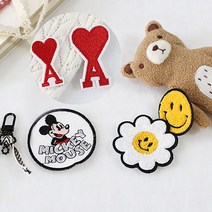 봉제식와펜 4종 jgn 핸드메이드 악세사리 리폼 수선 부자재, 하트에이(대)