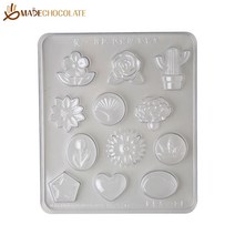 메이드초콜릿 동물 꽃 알파벳 과일 한글 타는놀이 몰드 6종, 꽃 만들기